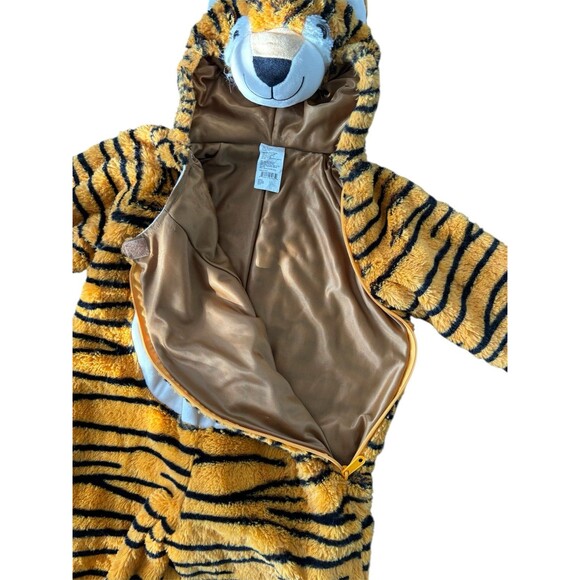 Tiger Full Zip up Fleece Halloween Costume Onesie with Hood Size 2T-3T - Picture 5 of 8
